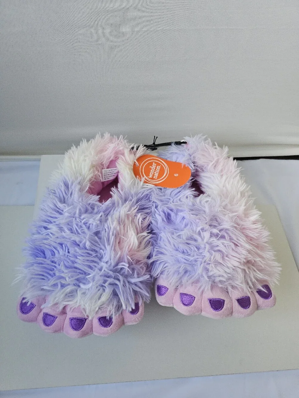Wonder Nation Fuzzy Monster Slippers - Sizes 4/5 and 6 NEW